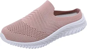Women's Backless Slip on Mesh Sneakers Shoes Mens Casual Shoes Dressy Black Casual Shoes Waterproof Sneakers White Tennis Shoe Cross Trainer Shoe