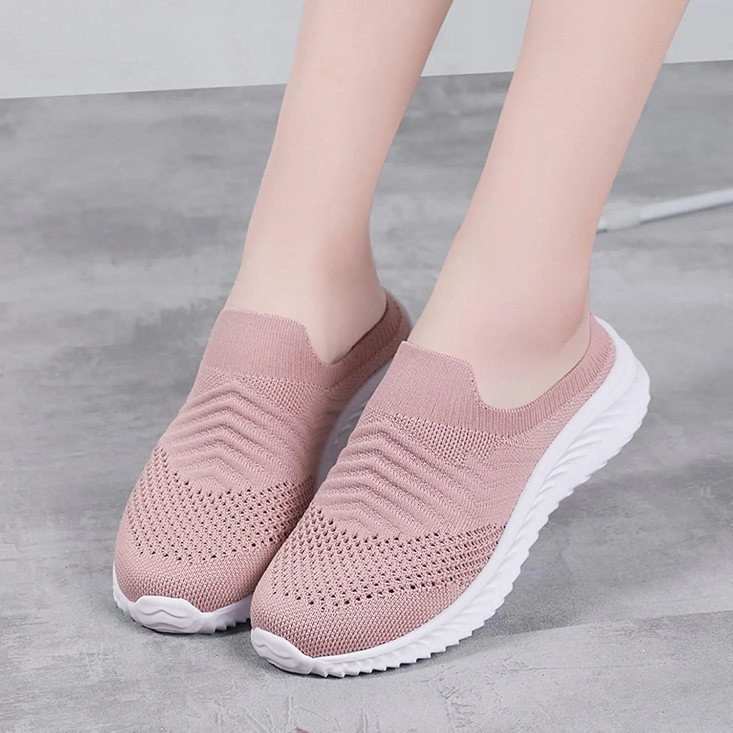 Women's Backless Slip on Mesh Sneakers Shoes Mens Casual Shoes Dressy Black Casual Shoes Waterproof Sneakers White Tennis Shoe Cross Trainer Shoe