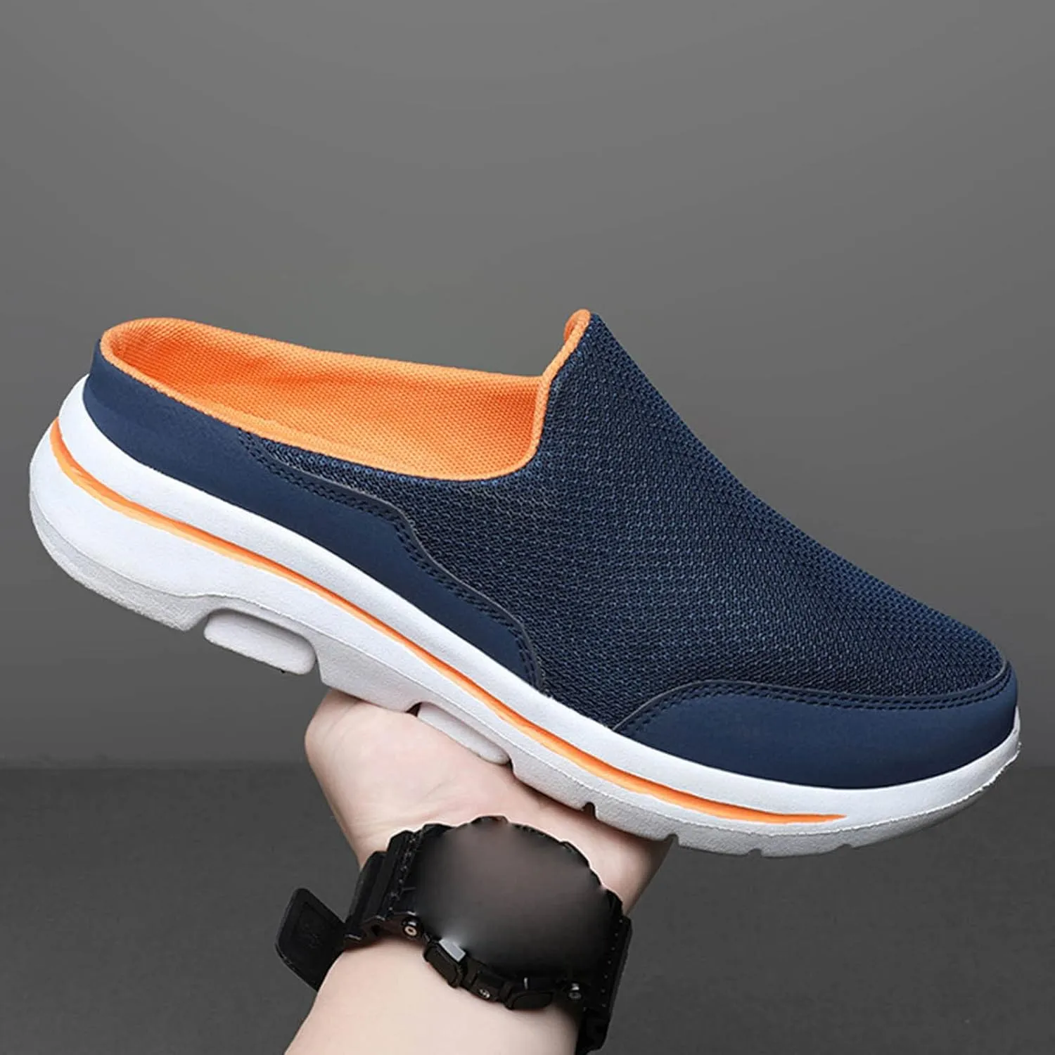 Women's Backless Walking Sneakers Summer Slip-on Tennis Shoes Womens Walking Ladies Shoes Casual High Top Sneakers Waterproof Tennis Shoe Casual Loafers