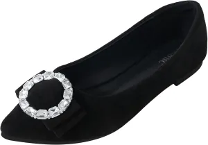 Women's Ballet Flat Shoes - Cute Rhinestones Work Flats Slip on Casual Flats for Women Comfort