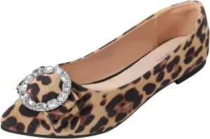 Women's Ballet Flat Shoes - Cute Rhinestones Work Flats Slip on Casual Flats for Women Comfort