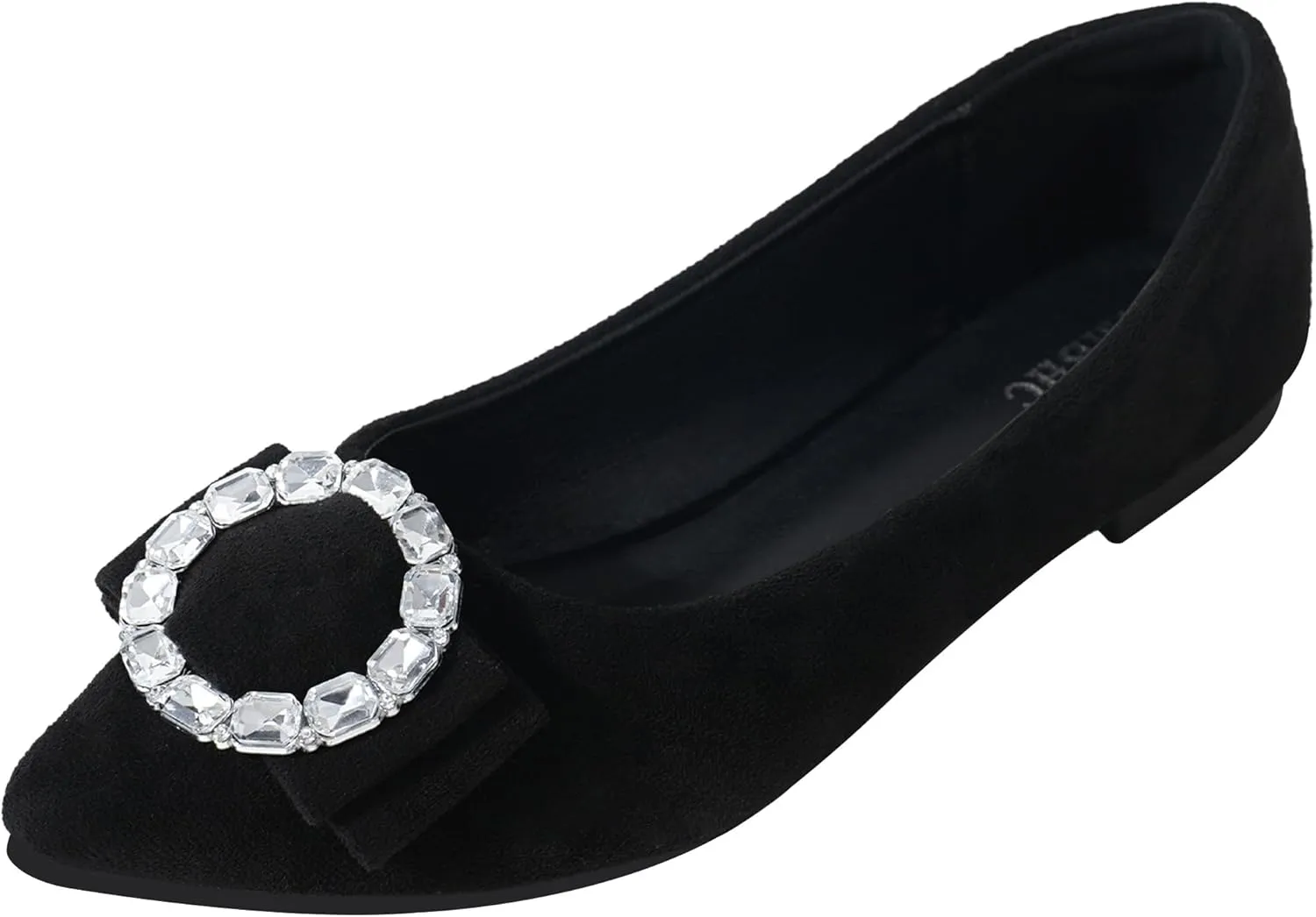 Women's Ballet Flat Shoes - Cute Rhinestones Work Flats Slip on Casual Flats for Women Comfort