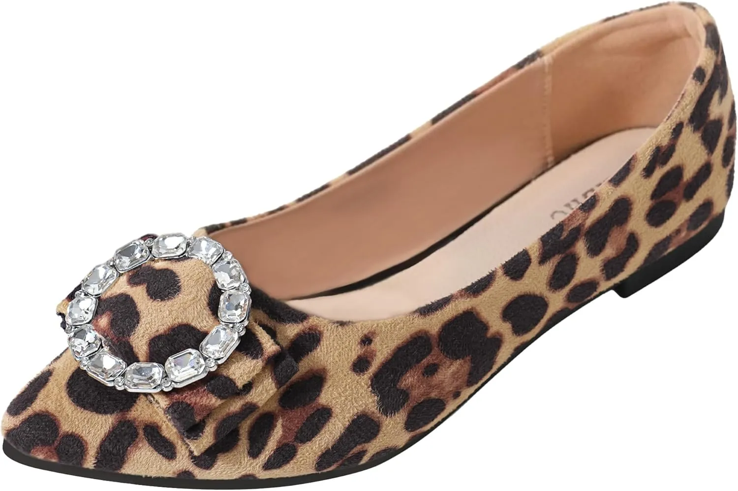 Women's Ballet Flat Shoes - Cute Rhinestones Work Flats Slip on Casual Flats for Women Comfort