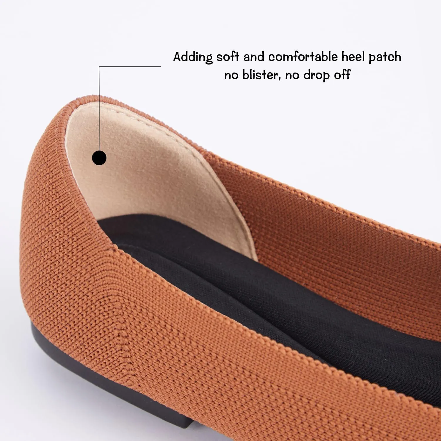 Women's Ballet Flat Shoes Knit Dress Shoes Pointed Toe Flats Comfort Slip on Walking Flats Foldable Soft Shoes