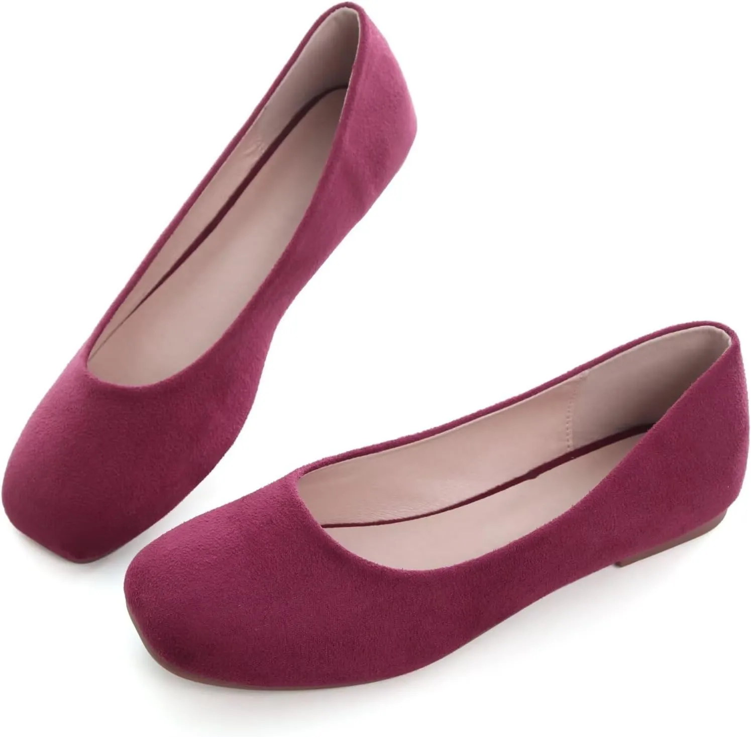Women's Ballet Flats Plaid Christmas Red Dress Shoes for Women Party Dressy Casual Flats Comfortable Slip-on Sqaure Toe Walking Loafers