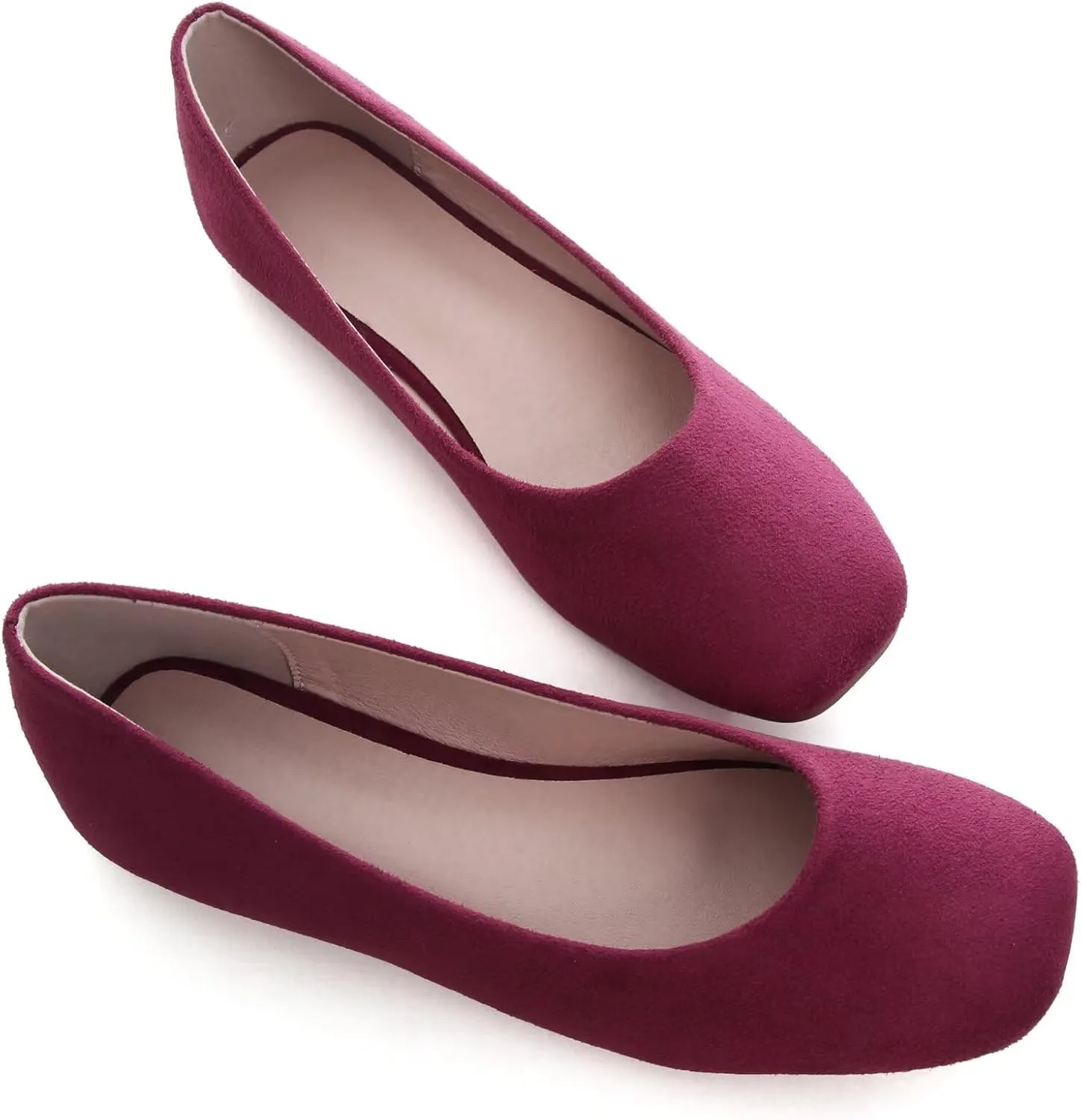 Women's Ballet Flats Plaid Christmas Red Dress Shoes for Women Party Dressy Casual Flats Comfortable Slip-on Sqaure Toe Walking Loafers