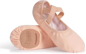Women's Ballet Shoes, Highly Stretch Canvas Dance Slippers, Split Sole Non-Slip Yoga Flat for Girls Boys Adults