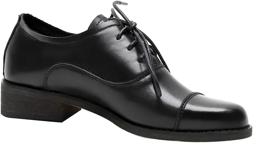 Women's Brogue Lace-up Leather Oxford