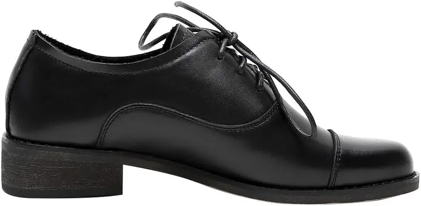 Women's Brogue Lace-up Leather Oxford