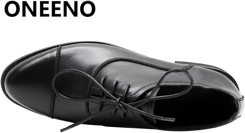 Women's Brogue Lace-up Leather Oxford