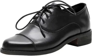Women's Brogue Lace-up Leather Oxford