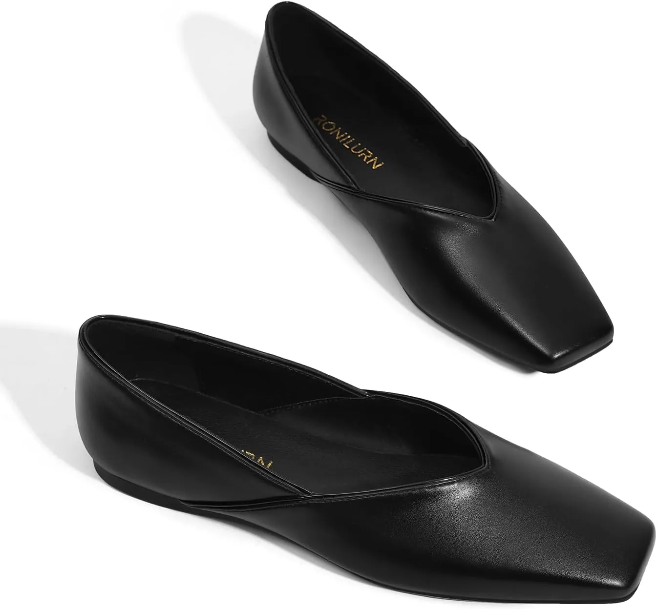 Women's Flats Comfortable Square Toe Ballet Flats Slip On Casual Dress Shoes Flats for Women