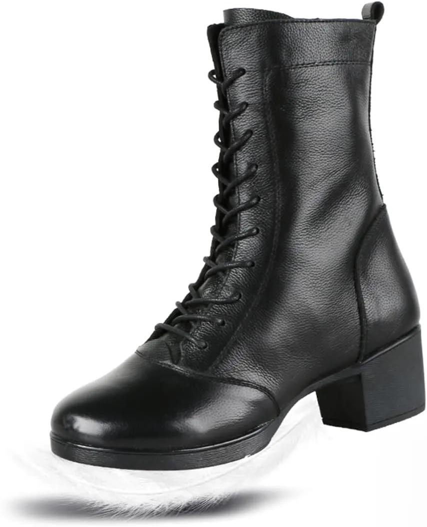 Women's Jazz Boots Leather Dancing Shoes for Girls Ladies Split Sole Casual Dance Shoes