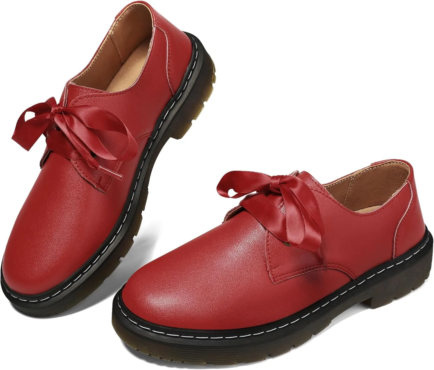 Women's Lace-up Loafers Slip-on Comfortable & Light-Weight Office Dress Shoes