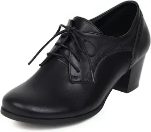 Women's Lace up Oxford Heels Shoes, Vintage Brogue Oxford Pumps, Wingtip Heeled Oxfords