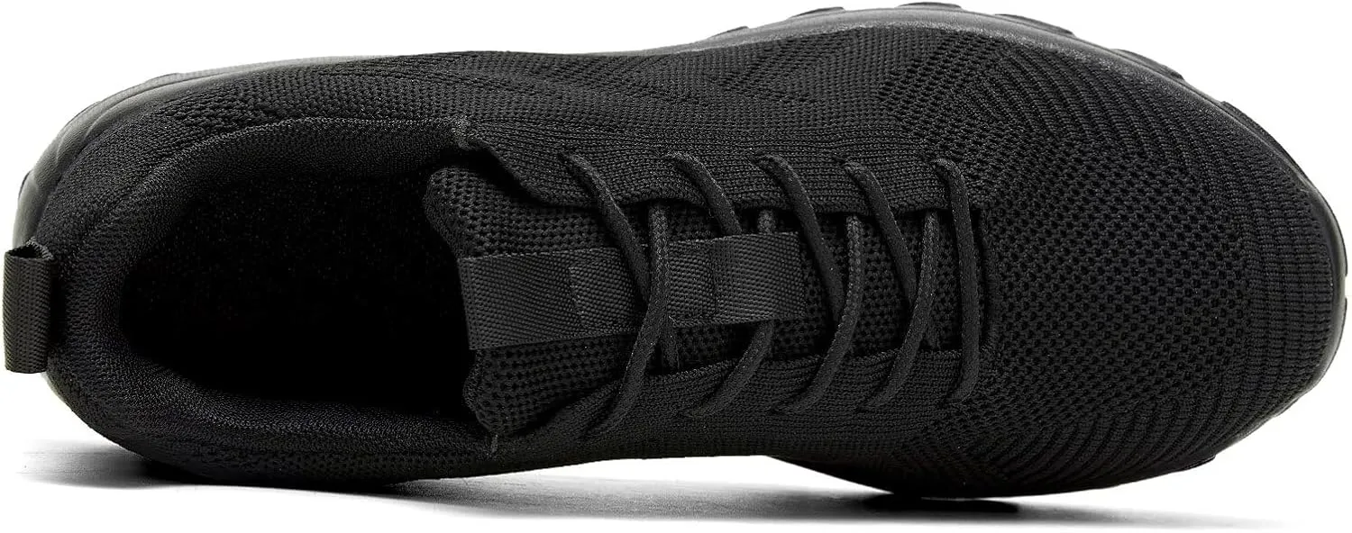 Womens Ladies Walking Shoes Arch Support Non Slip Work Lace up Sneakers Breathable Lightweight Comfort Wedge Platform Loafers