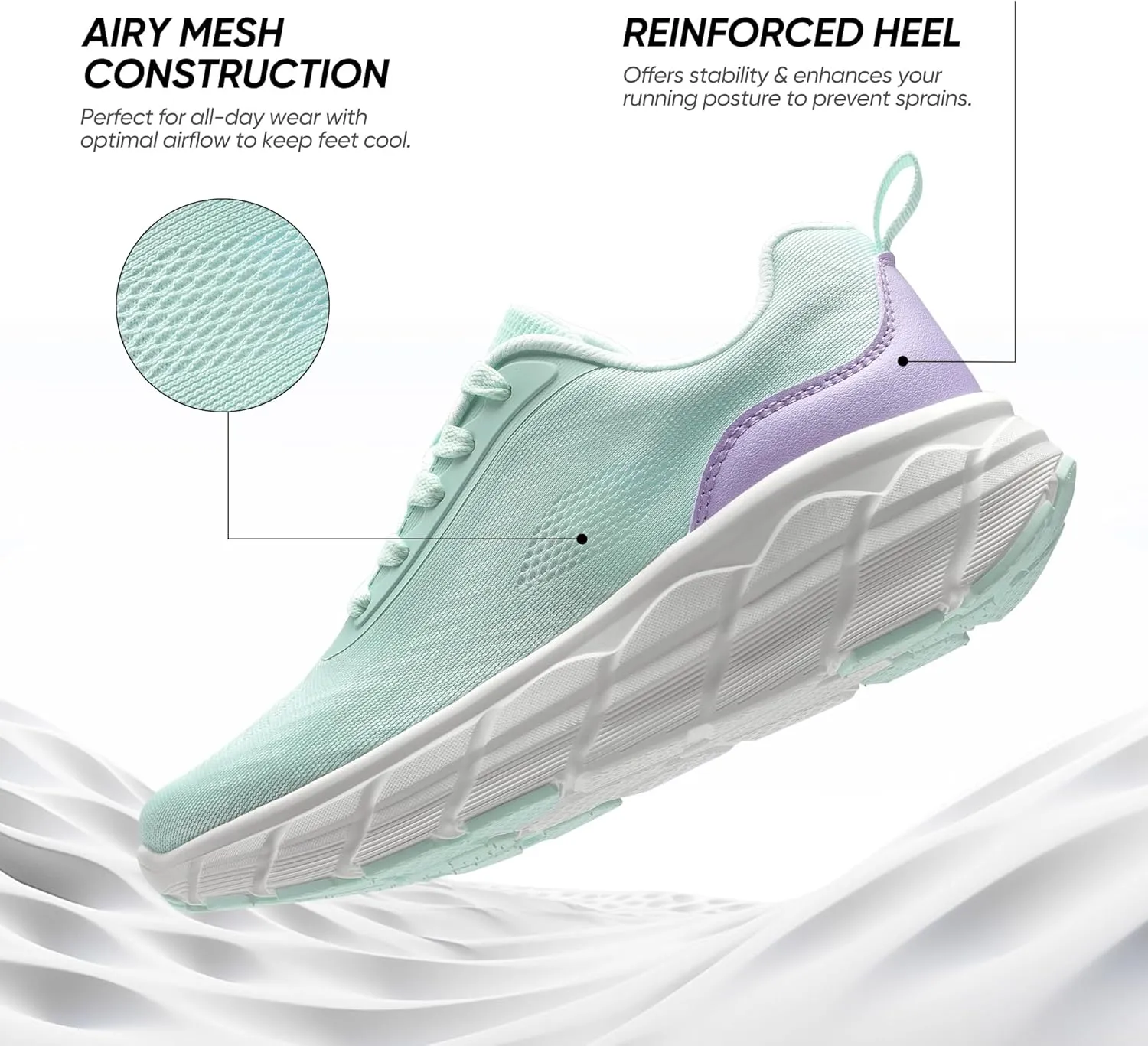 Women's Road Running Shoes Lightweight Breathable Athletic Sneakers Gym Cross Trainer Walking Shoes
