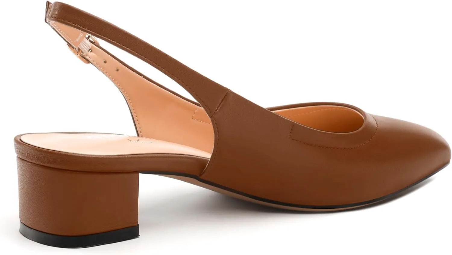 Womens Slingbacks, Square Toe Low Block Heel Pumps for Women, Comfort Casual Shoes for Workplace 1.4"