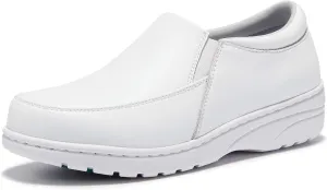 Women's Slip On Extra Wide Width Work Shoes Lightweight Slip Resistant Waterproof Food Service Comfortable Nurse Shoes