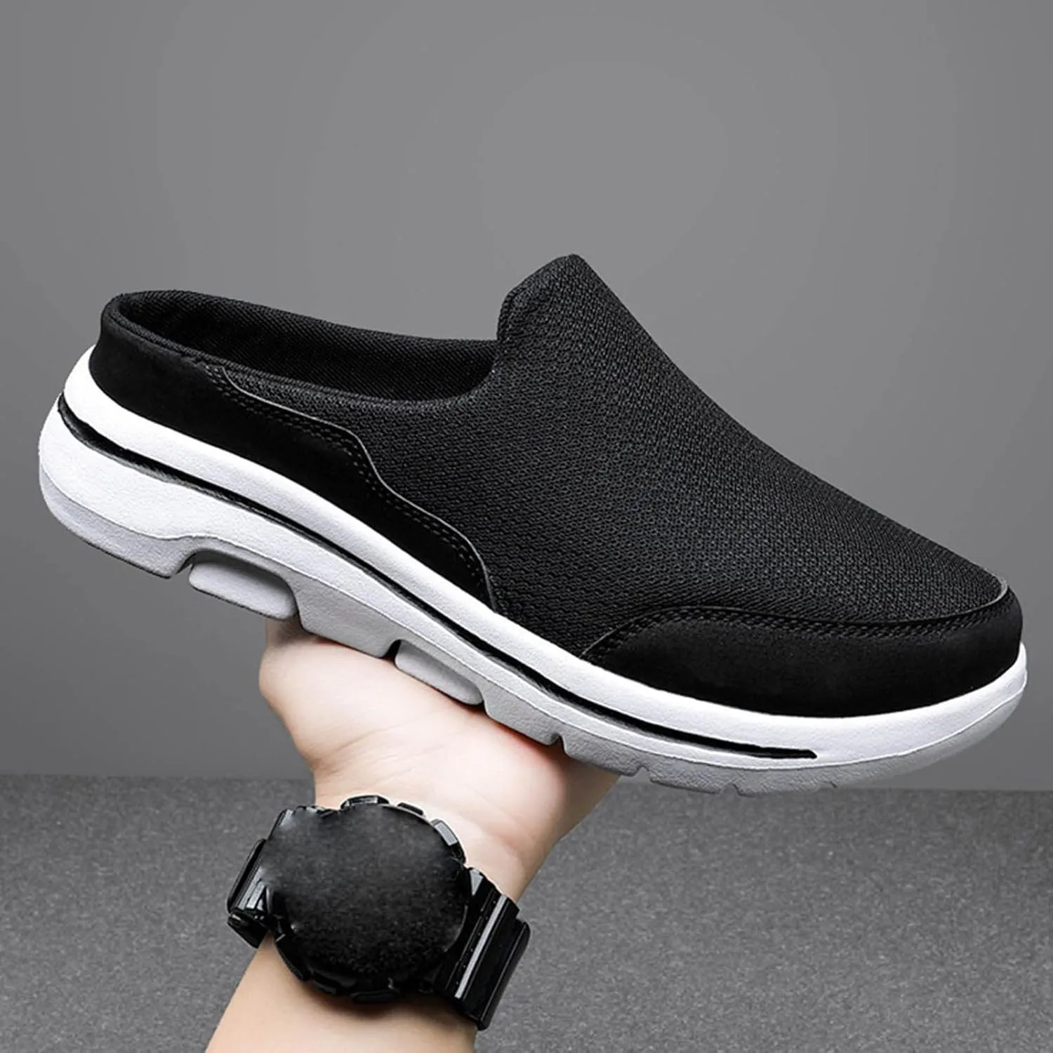 Women's Slip-on Mule Sneakers Lightweight Slip On Shoes Women Lether Men's Shoes Casual Women Shoes Sneakers Red Tennis Shoe Loafers Casual Slip On
