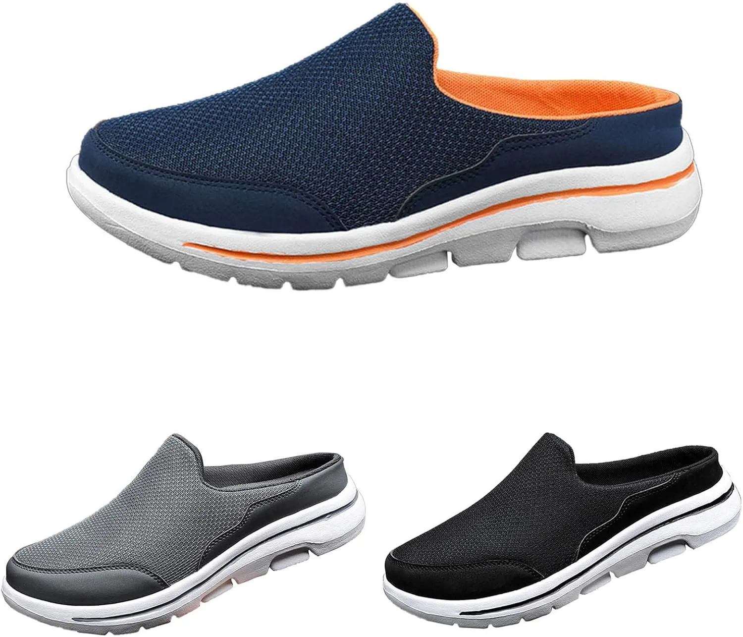 Women's Slip-on Mule Sneakers Lightweight Slip On Shoes Women Lether Men's Shoes Casual Women Shoes Sneakers Red Tennis Shoe Loafers Casual Slip On