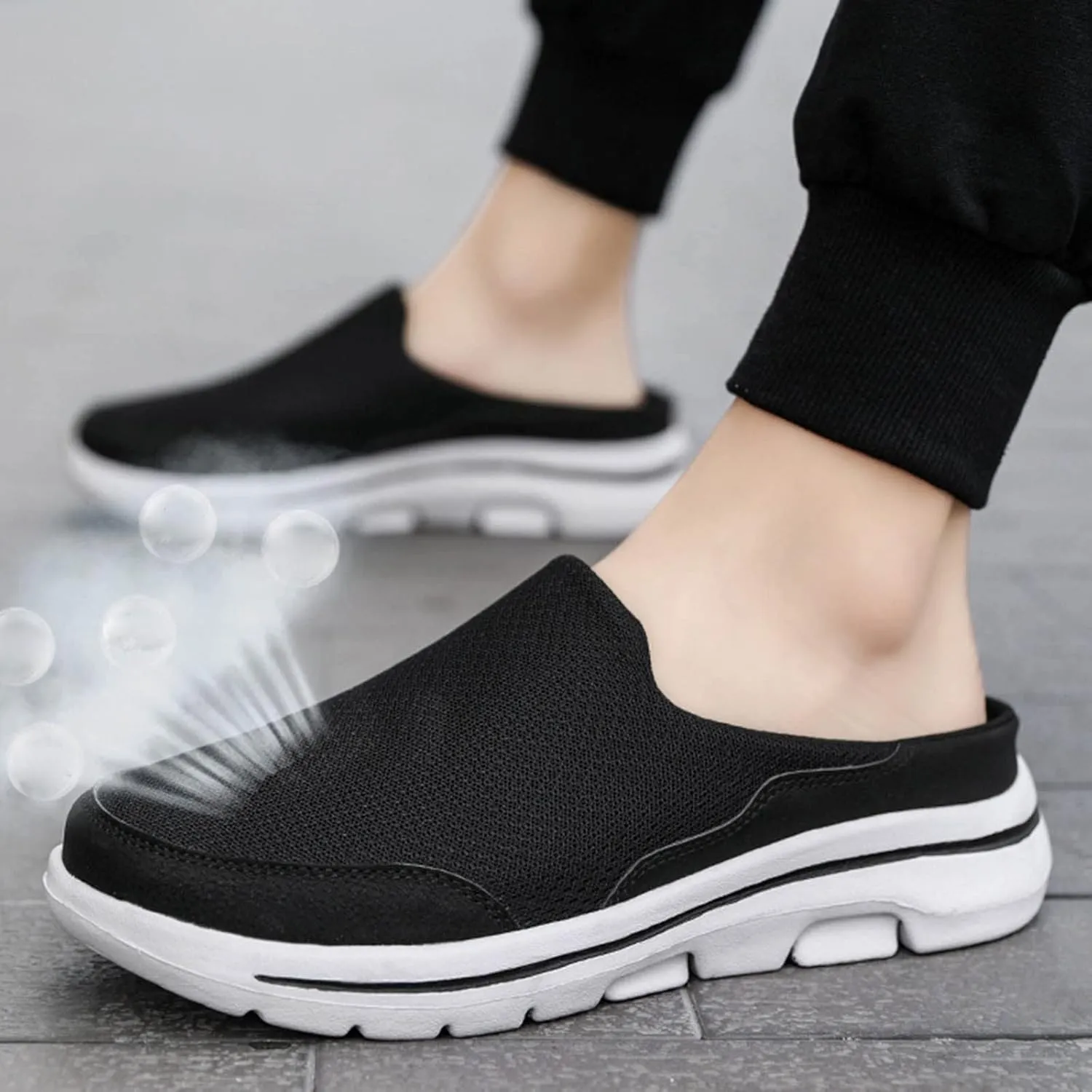 Women's Slip-on Mule Sneakers Lightweight Slip On Shoes Women Lether Men's Shoes Casual Women Shoes Sneakers Red Tennis Shoe Loafers Casual Slip On