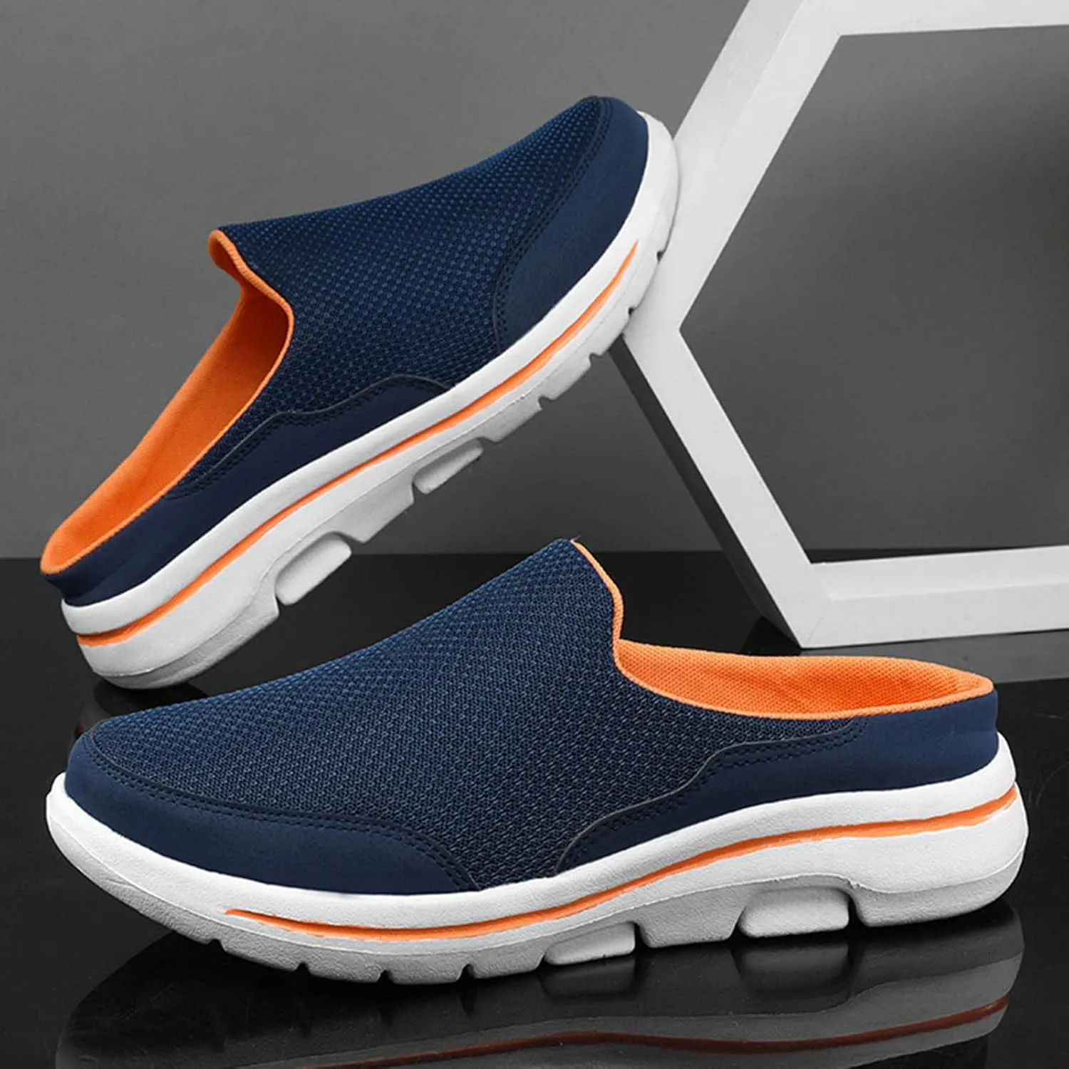 Women's Slip-on Mule Sneakers Lightweight Slip On Shoes Women Lether Men's Shoes Casual Women Shoes Sneakers Red Tennis Shoe Loafers Casual Slip On