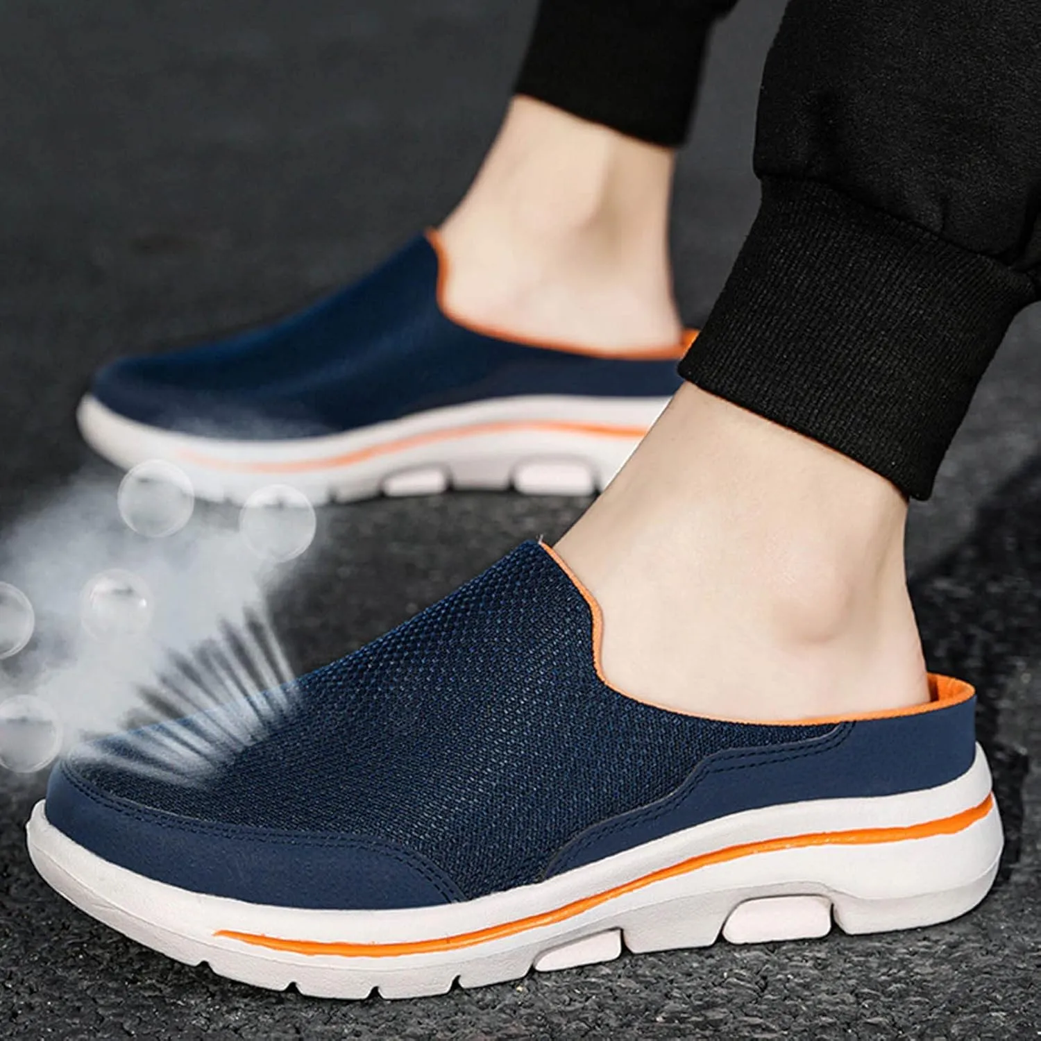 Women's Slip-on Mule Sneakers Lightweight Slip On Shoes Women Lether Men's Shoes Casual Women Shoes Sneakers Red Tennis Shoe Loafers Casual Slip On