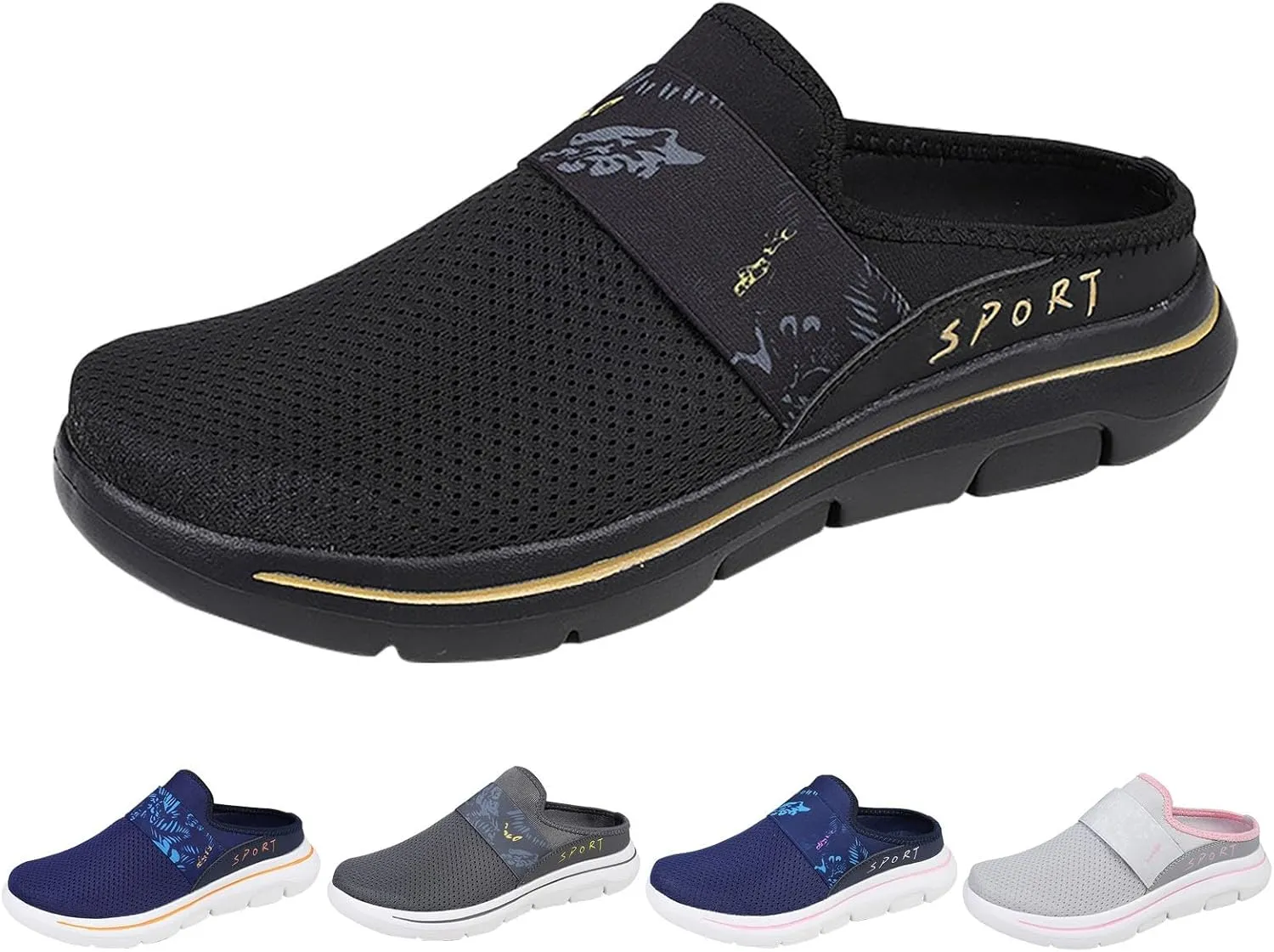 Women's Slip-on Mule Sneakers Lightweight Womens Running Shoes Casual Casual Shoes Trendy Women's Fashion Sneakers Brown Tennis Shoe Casual Loafers