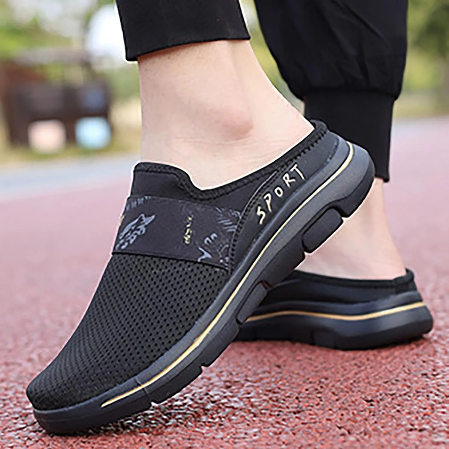 Women's Slip-on Mule Sneakers Lightweight Womens Running Shoes Casual Casual Shoes Trendy Women's Fashion Sneakers Brown Tennis Shoe Casual Loafers