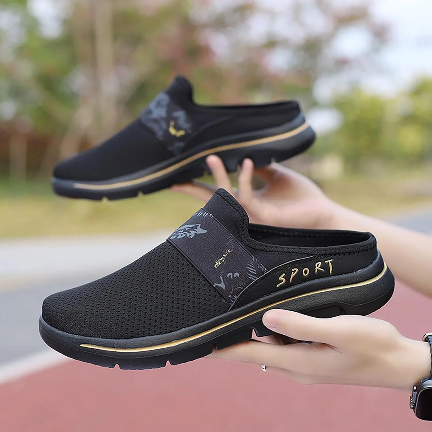 Women's Slip-on Mule Sneakers Lightweight Womens Running Shoes Casual Casual Shoes Trendy Women's Fashion Sneakers Brown Tennis Shoe Casual Loafers
