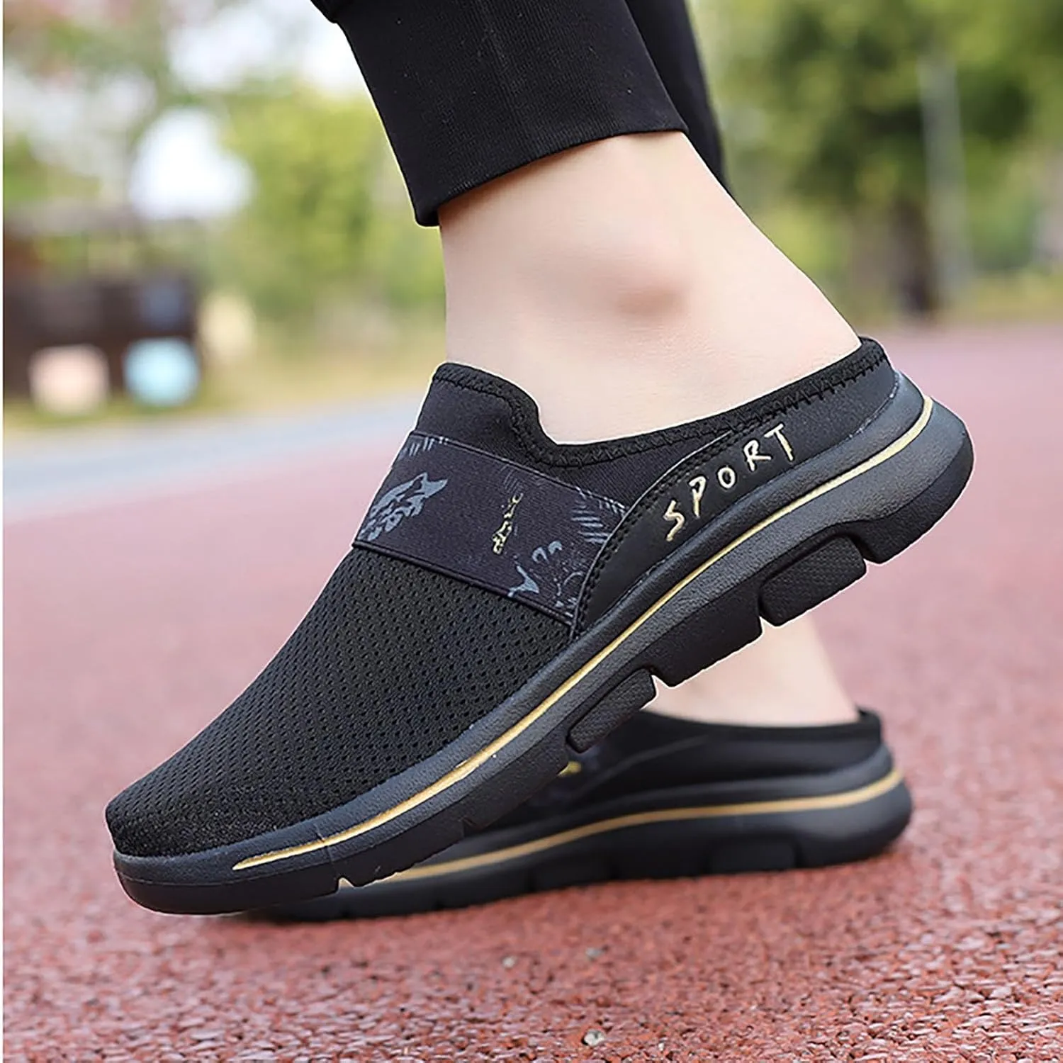 Women's Slip-on Mule Sneakers Lightweight Womens Running Shoes Casual Casual Shoes Trendy Women's Fashion Sneakers Brown Tennis Shoe Casual Loafers