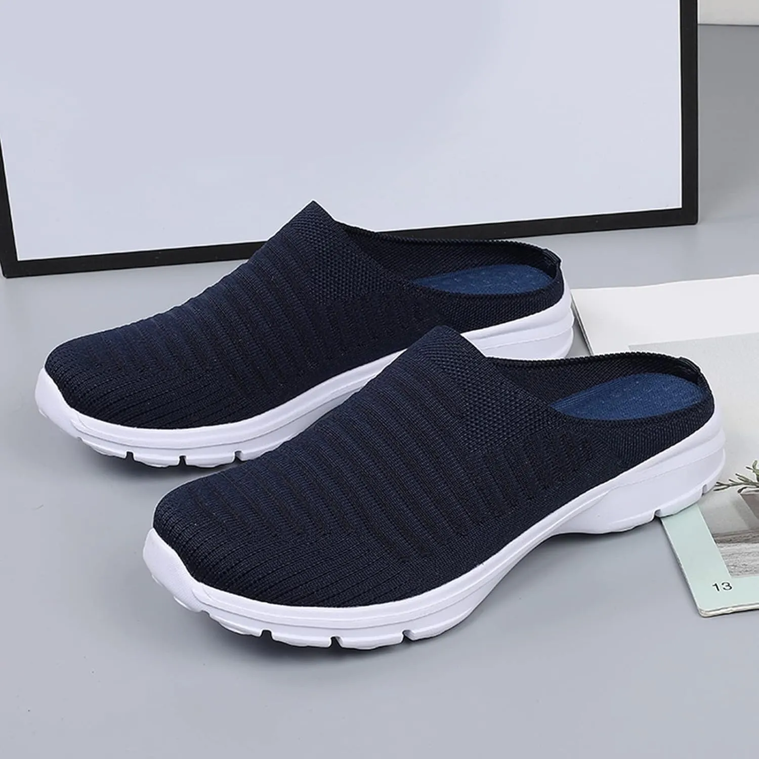Women's Slip-on Mule Sneakers Lightweight Womens Tennis Shoes Casual Men's Casual Dress Shoes High Top Sneakers White Tennis Shoe Trainers Shoe