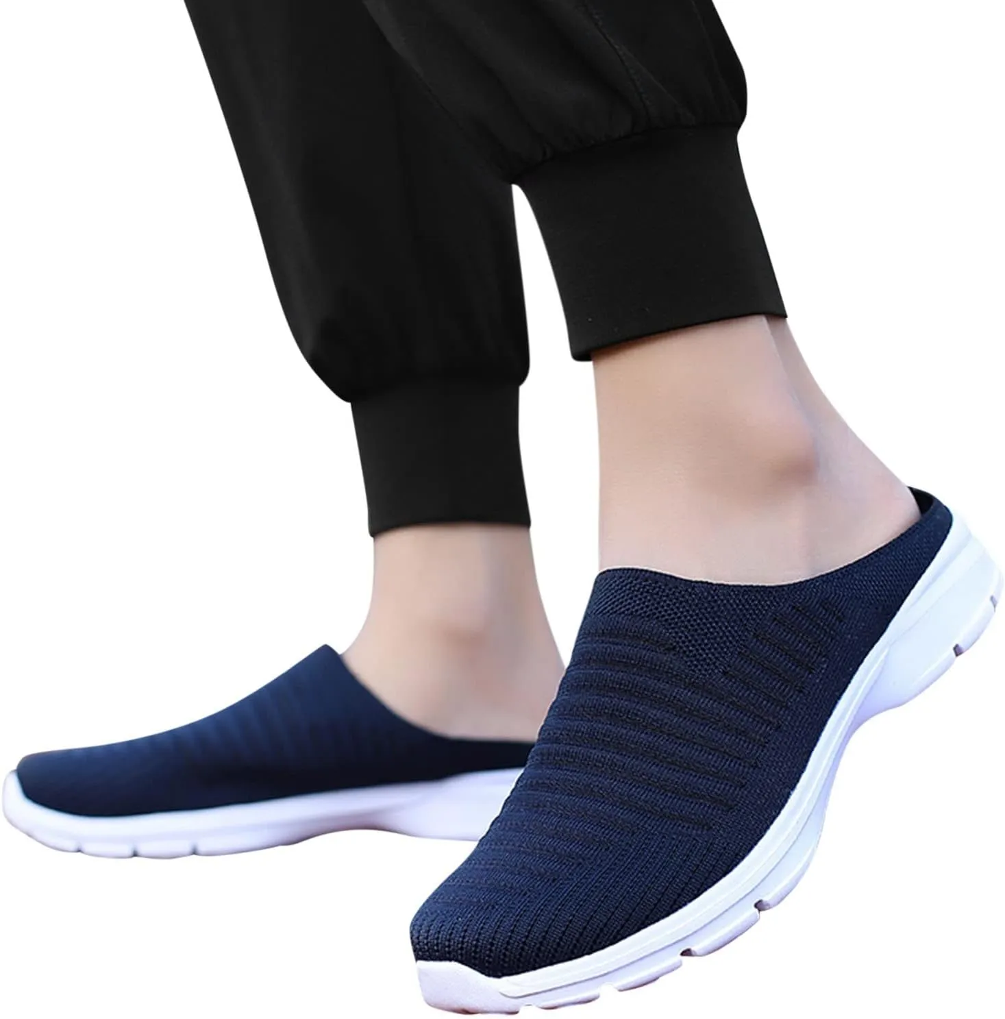 Women's Slip-on Mule Sneakers Lightweight Womens Tennis Shoes Casual Men's Casual Dress Shoes High Top Sneakers White Tennis Shoe Trainers Shoe