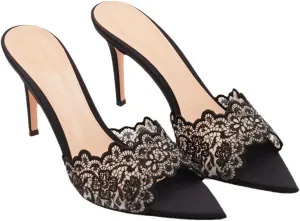 Women's Stiletto Pointed Open Toe Slip on Heeled Sandals Sexy High Heel Mule Sandals Slip-on Porm Party Wedding Dress Shoes