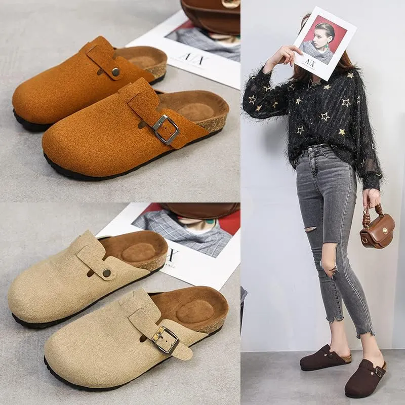 Women's Suede Shoe Covers, Comfortable Home Shoes, Mule Shoes