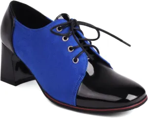 Women's Vintage Lace up Oxford Heels, Block Chunky Heeled Oxford Shoes, Dress Brogues Oxford Pumps