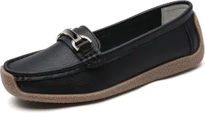 Women's Wide Width Loafers Comfort Slip on Shoes Walking Shoes for Ladies Mocassins Driving Shoe