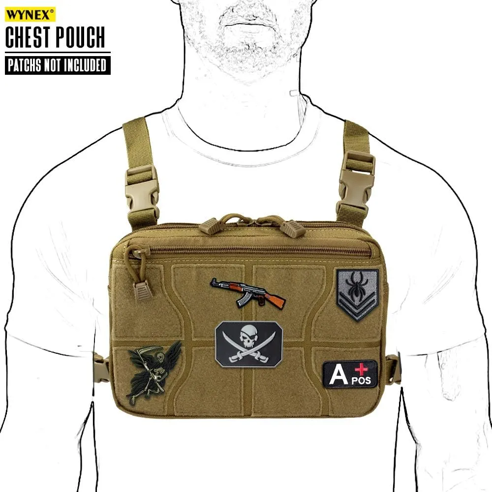 WYNEX Recon Kit Bag, Tactical Chest Pack Molle Vest Bags Front Pouch Multi-Purpose Daypack Concealed EDC Carry Pouch