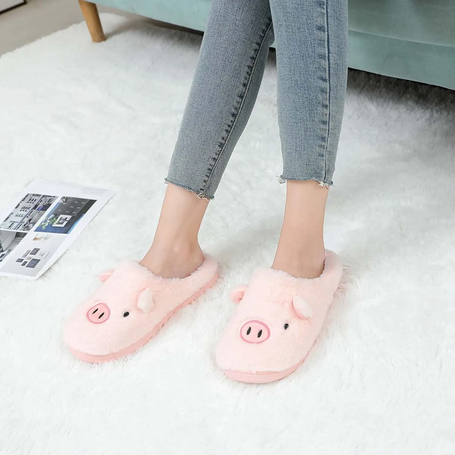 WYSBAOSHU Women and Men Slippers Couples House Shoe Casual Cute Comfort Slip on Indoor Outdoor Slippers