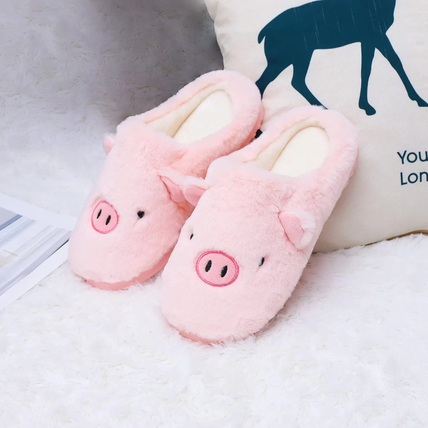 WYSBAOSHU Women and Men Slippers Couples House Shoe Casual Cute Comfort Slip on Indoor Outdoor Slippers