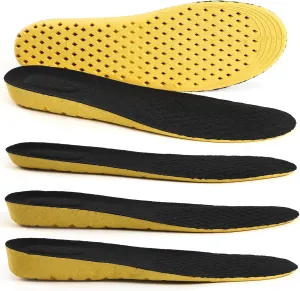 XINIFOOT Soft Breathable Height Increase Sports Shoe Insoles, Elastic Shock Absorbing Mesh Holes Replacement Inserts for Men and Women (3 cm Height, 1 Pair)