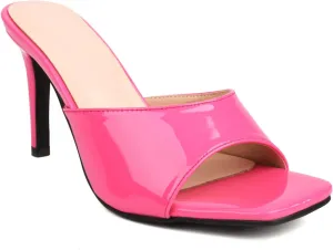 Yawors Women's FC134 Strapless Peep Toe Comfort Patent-Leather High Stiletto Slides