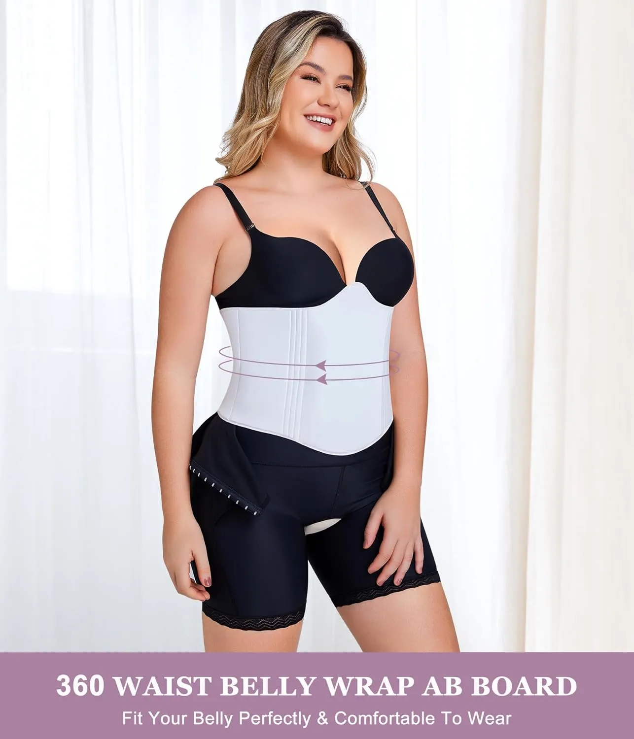 YERKOAD 360 Lipo Foam Ab Board Post Surgery Liposuction Abdominal Compression Boards Belly Wrap Lipo Recovery Waist Cincher