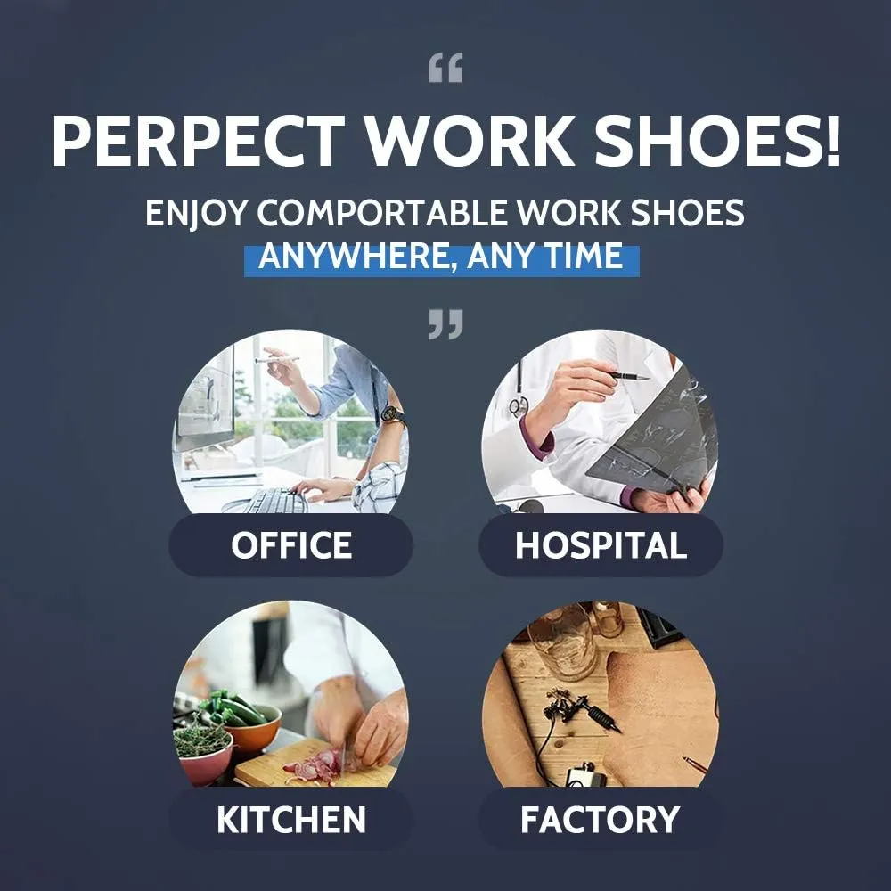YUNGPRIME Men's and Women's Slip-Resistant Work Shoes - Nursing - Chef Shoes