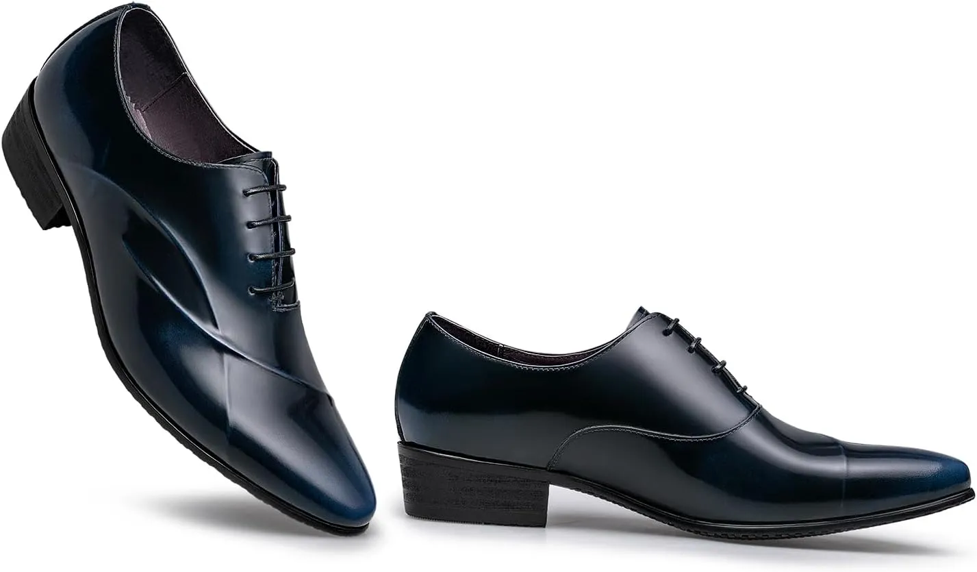 ZRO Men's Lace Up Formal Modern Oxford Dress Shoes