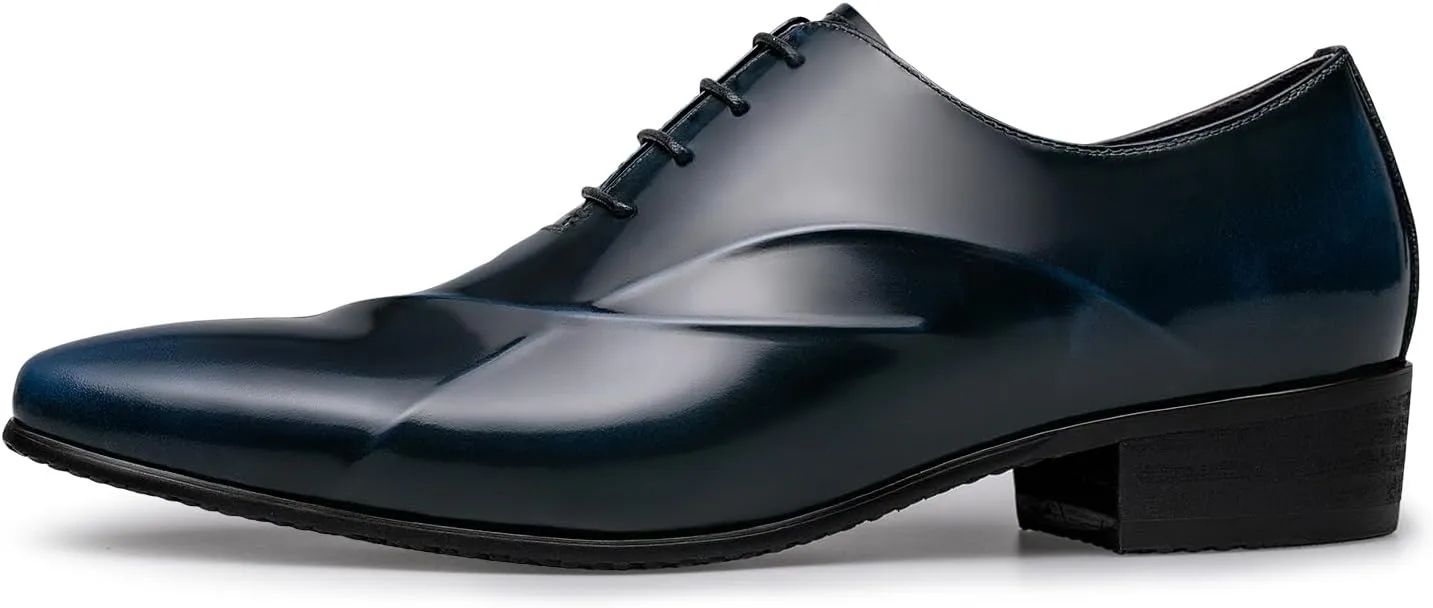 ZRO Men's Lace Up Formal Modern Oxford Dress Shoes
