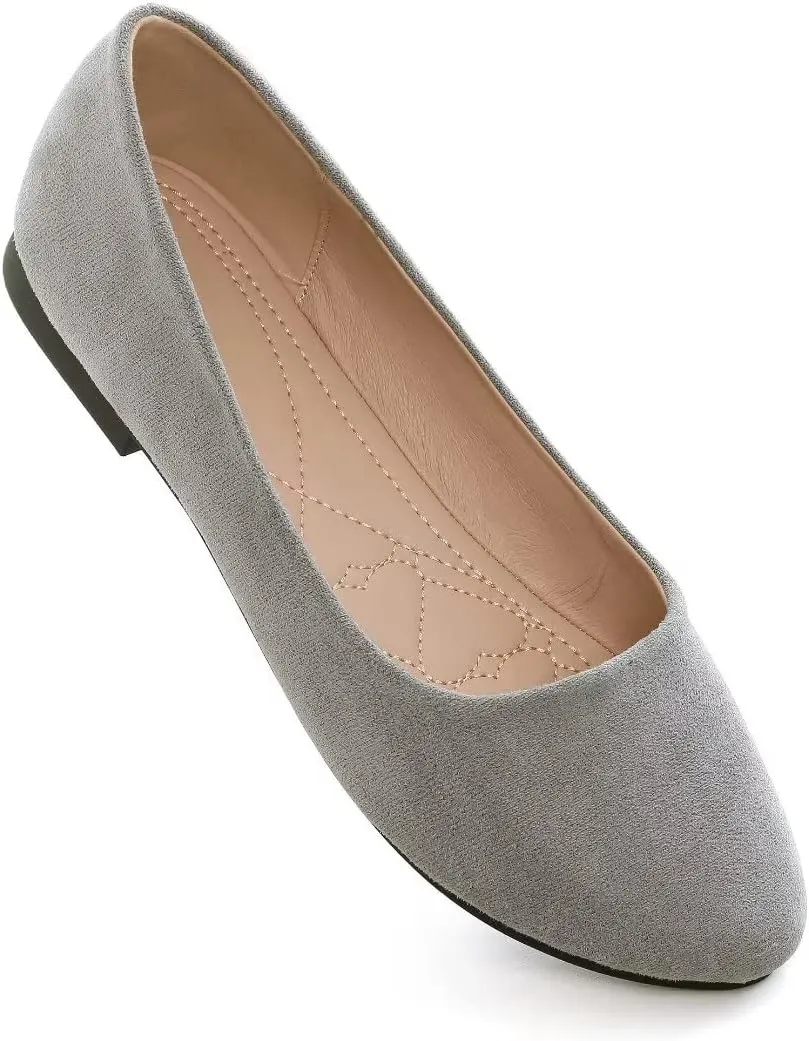 ZTWUTANG Women's Cute Round-Toe Flat Ballet Shoes Comfortable Dress Shoes for Walking
