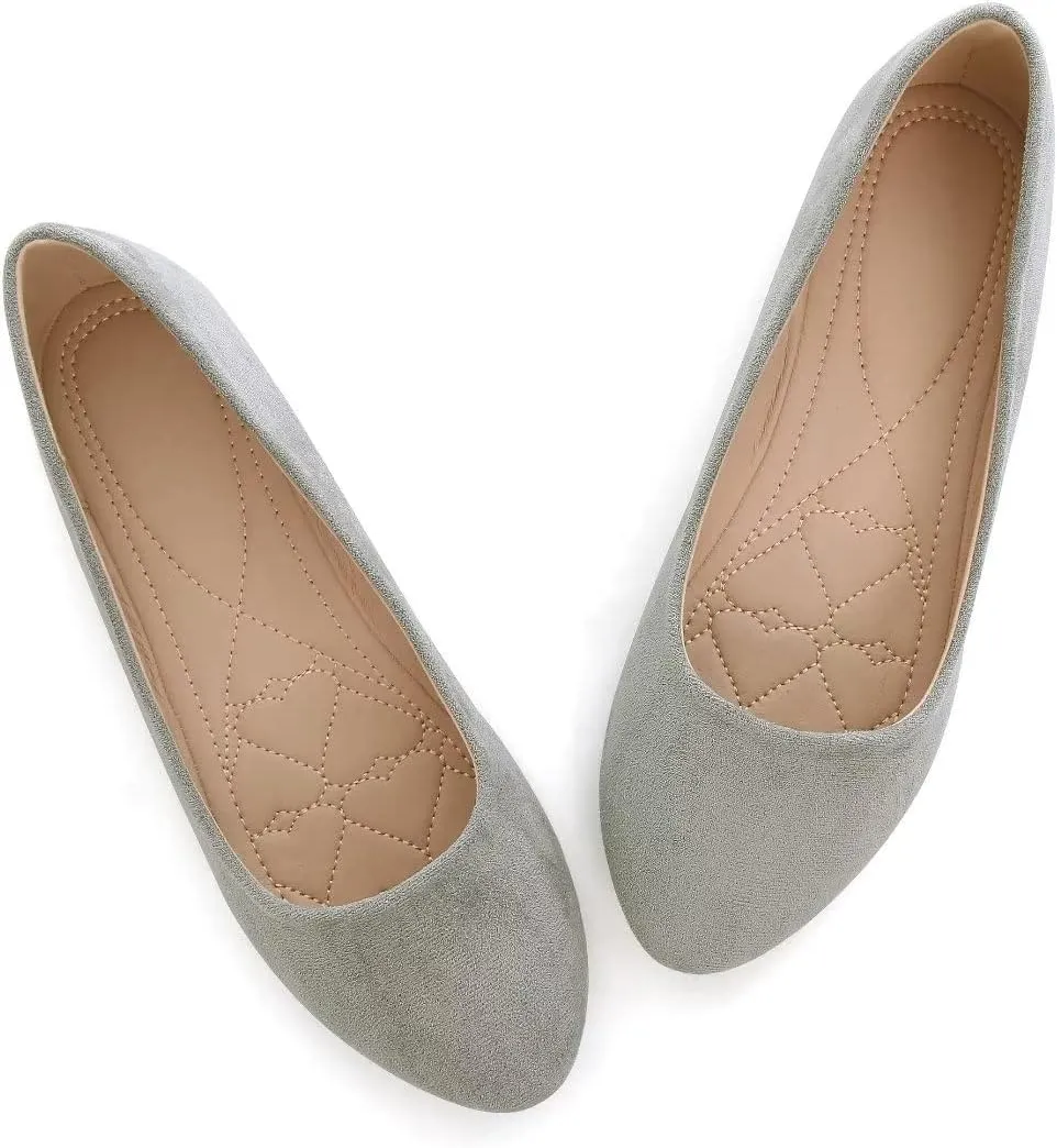 ZTWUTANG Women's Cute Round-Toe Flat Ballet Shoes Comfortable Dress Shoes for Walking