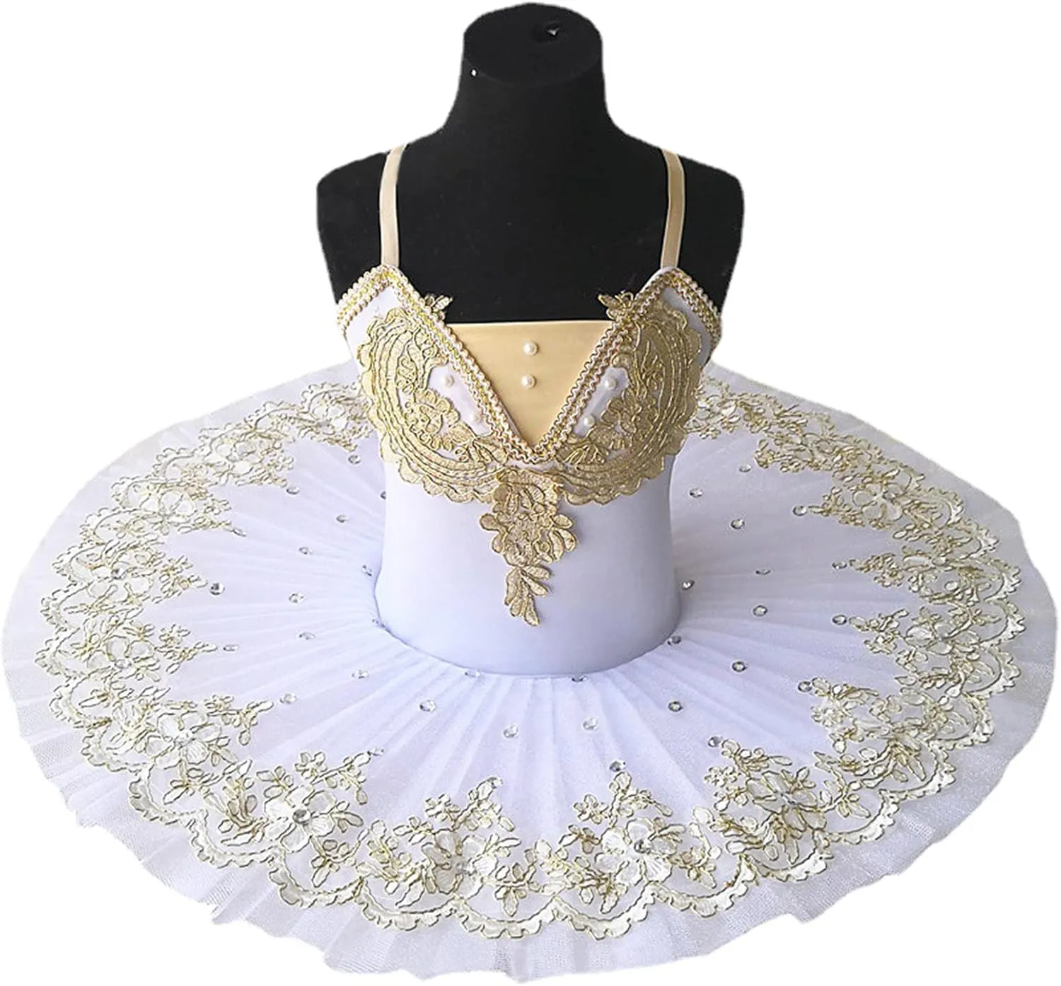 ZX Girls Camisole Skirted Leotard Ballet Dress Sparkle Lace Swan Lake Tutu Ballerina Costumes for Competition 4-13Y